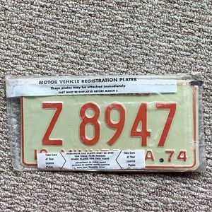 1974 MINNESOTA license plate  10,000 LAKES new ex!